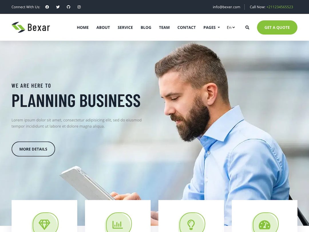 Bexer Bootstrap - Business website template