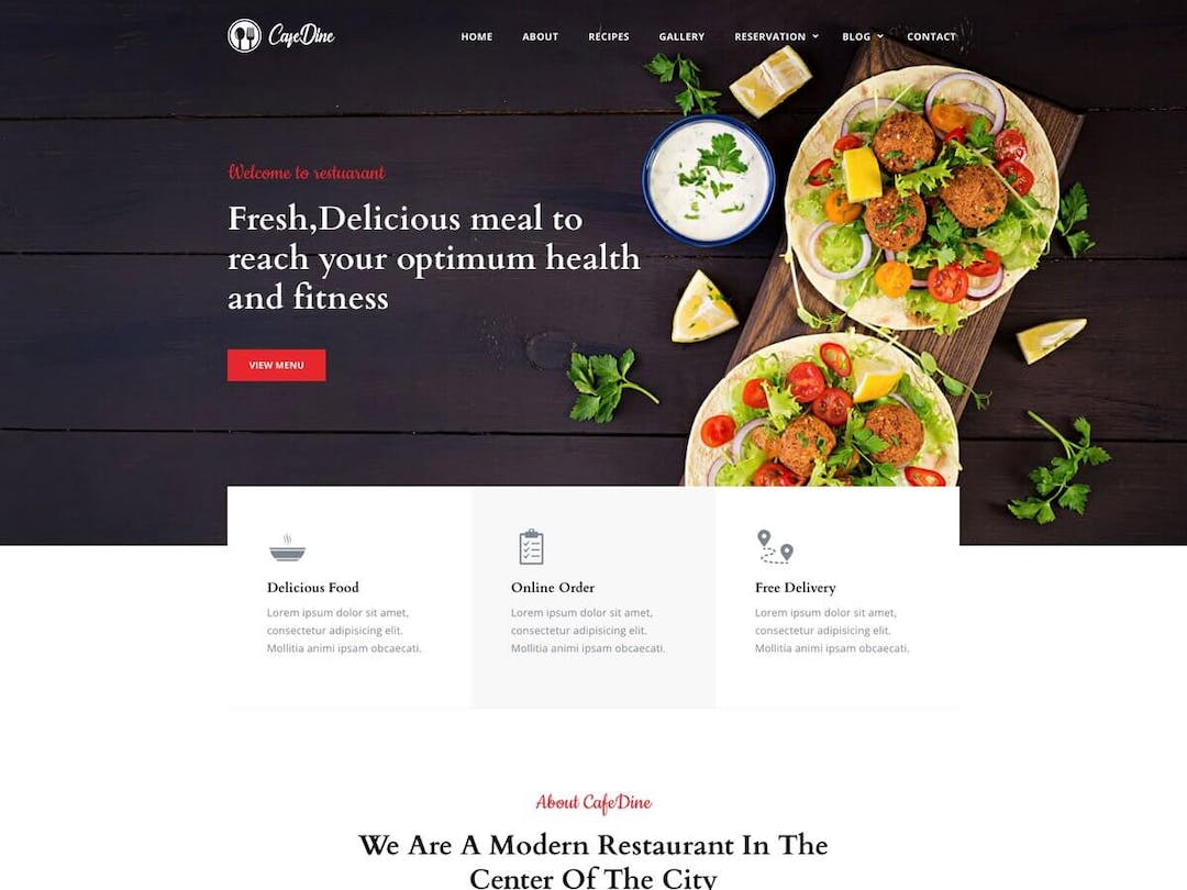 Cafedine Bootstrap