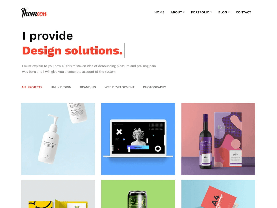 Thomson Hugo - Minimal Portfolio Theme