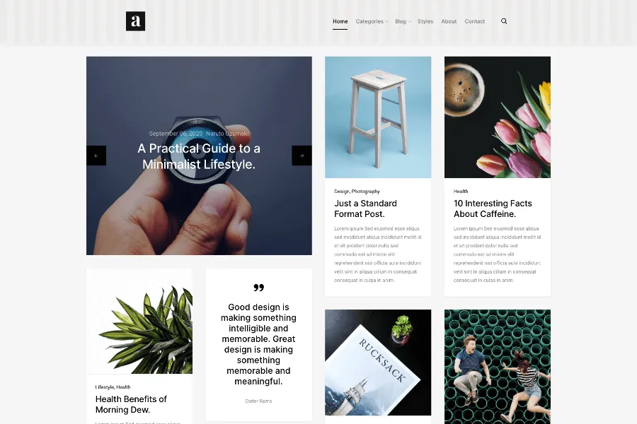 blog website template