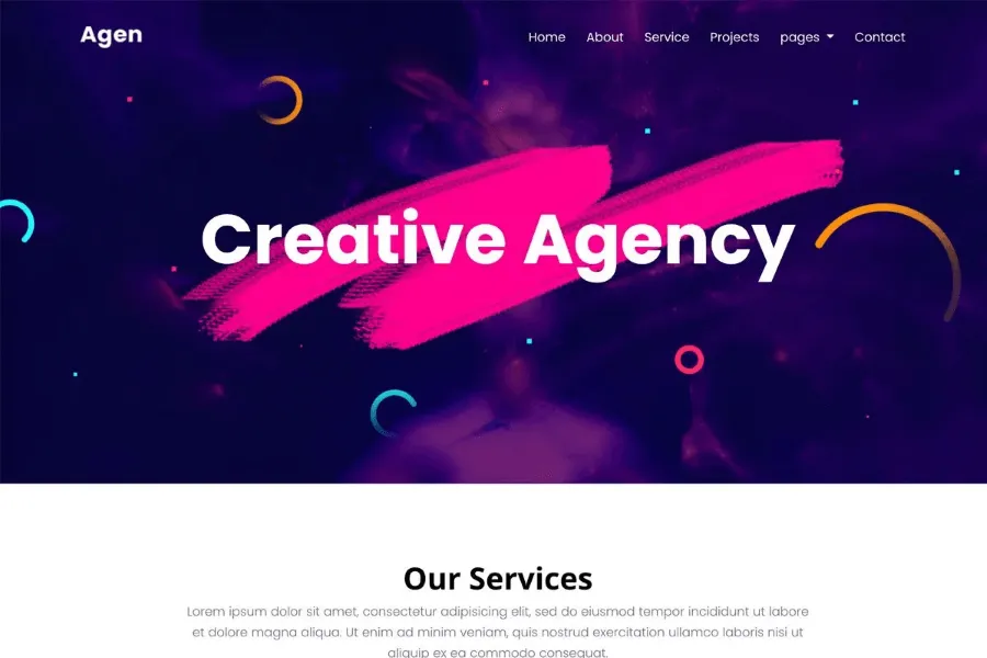 agen hugo agency portfolio theme