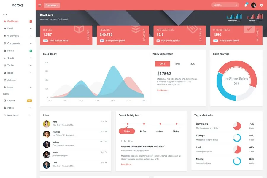 Agroxa Material Design Admin Dashboard Theme