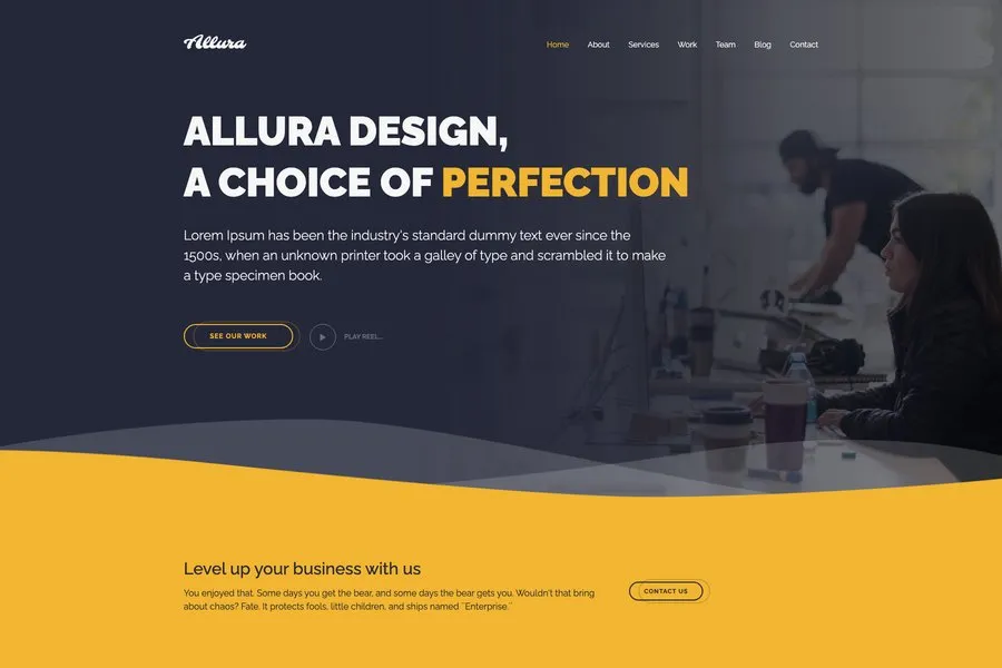 allura bootstrap wordpress portfolio theme