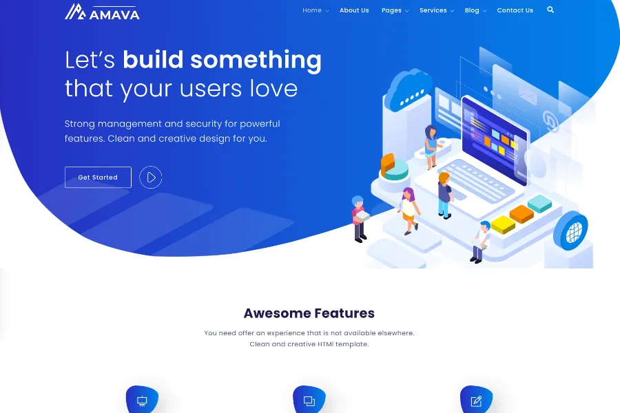 Amava -  Software & IT Company Website Template