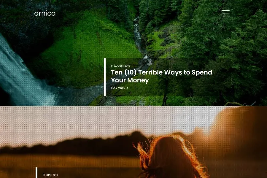 arnica minimal responsive jekyll blog theme