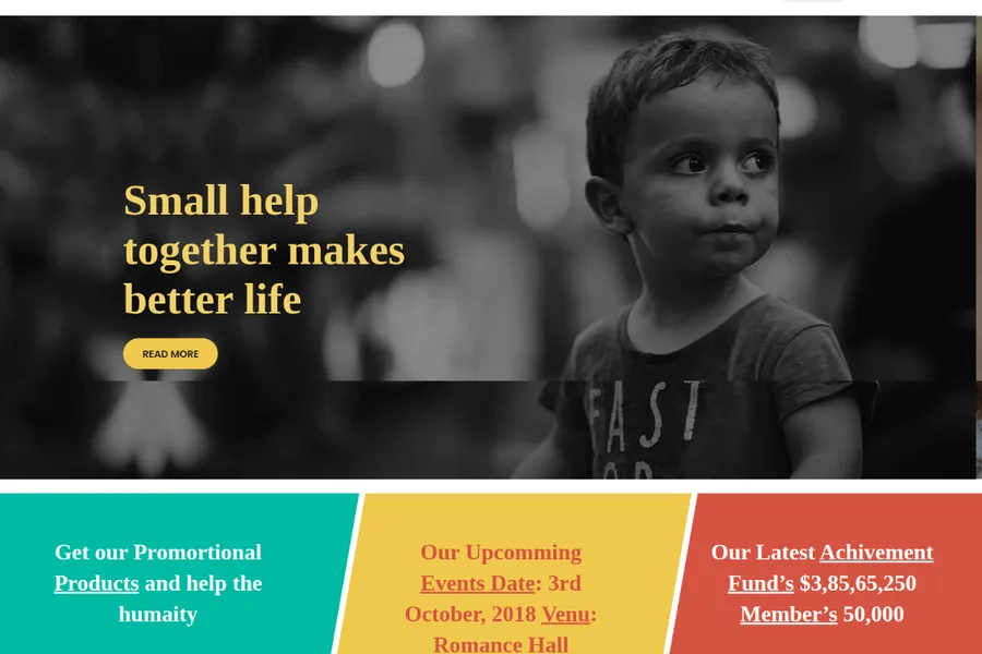 Astha - charitable trust website template