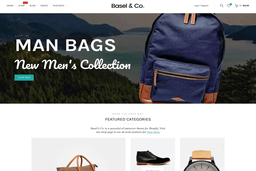 basel responsive shopify e-commerce theme