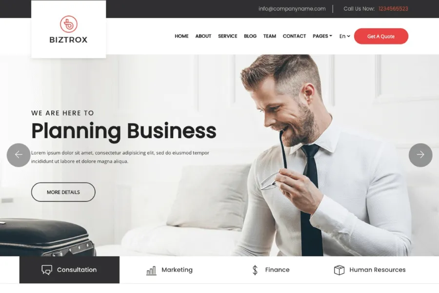 Biztrox multipurpose responsive business template