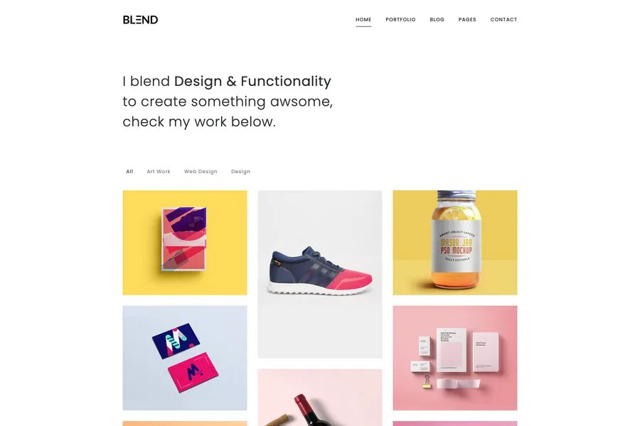 blend smart simple bootstrap portfolio template