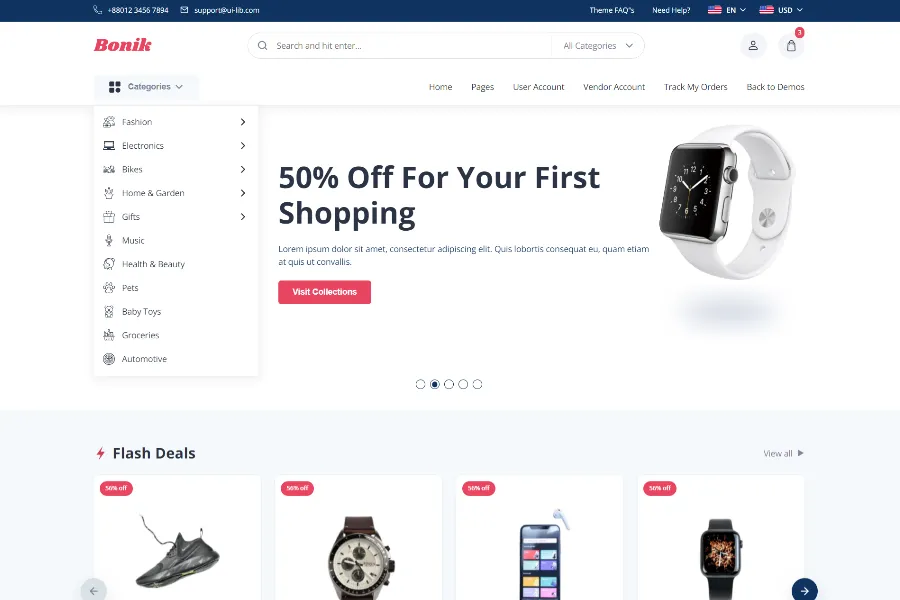 bonik nextjs ecommerce template