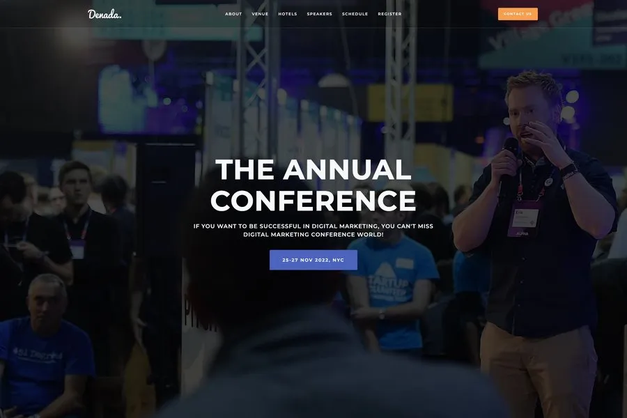 Denada - Single Page Event Website Template