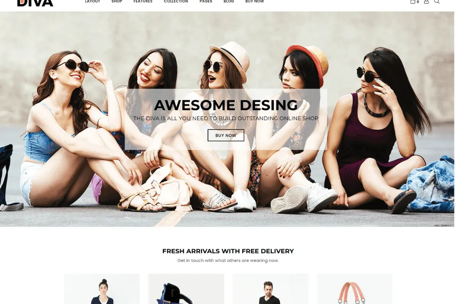 Diva - Minimal and Modern Shopify Theme