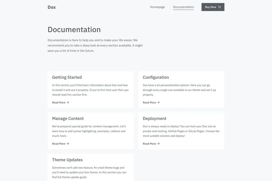 dox test Jekyll Documentation Theme