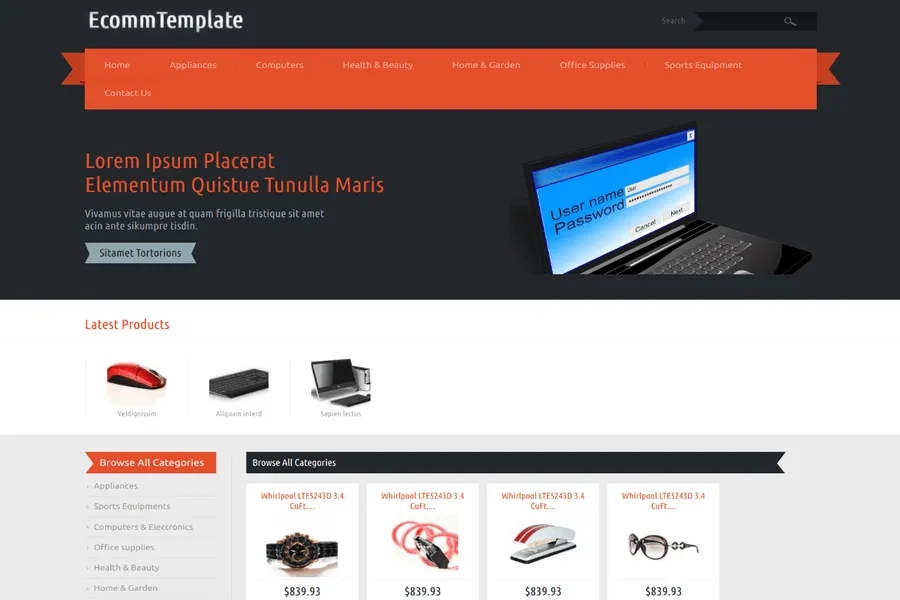 ecommerce website templates