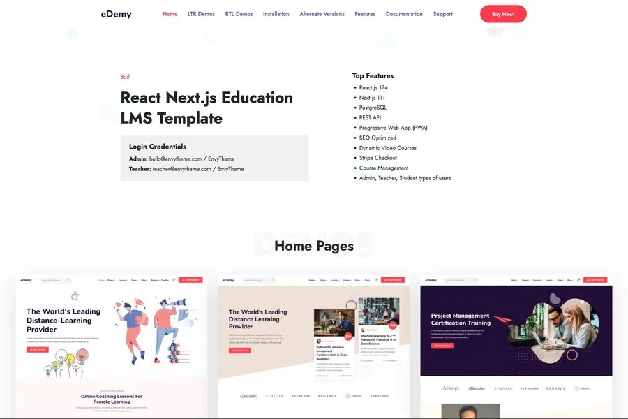 edemy nextjs education template