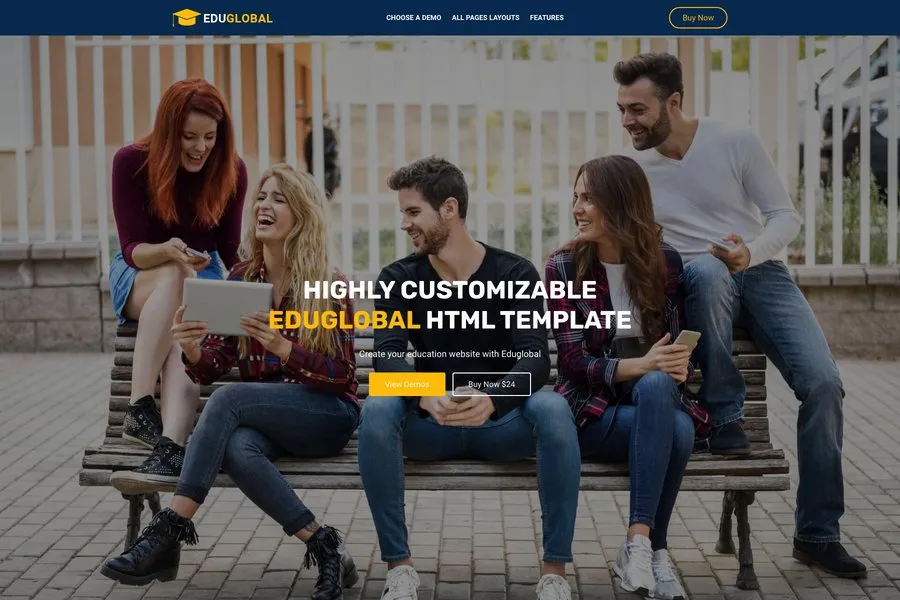 eduglobal creative html5 educational website template