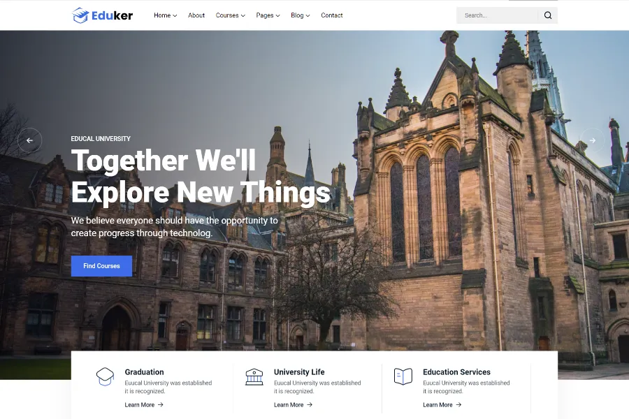 eduker nextjs Online Course & Education Template