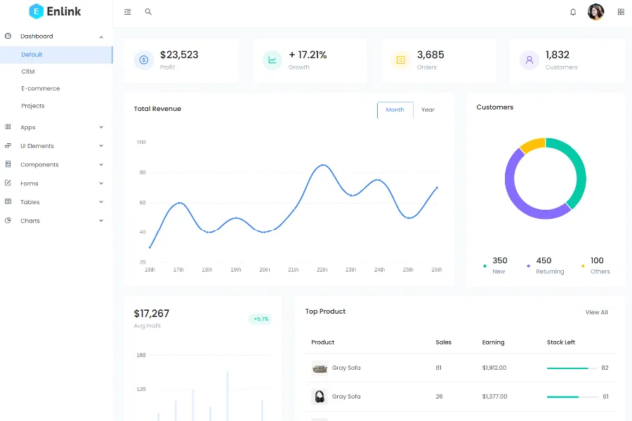 Enlink - Bootstrap Admin Dashboard Templates