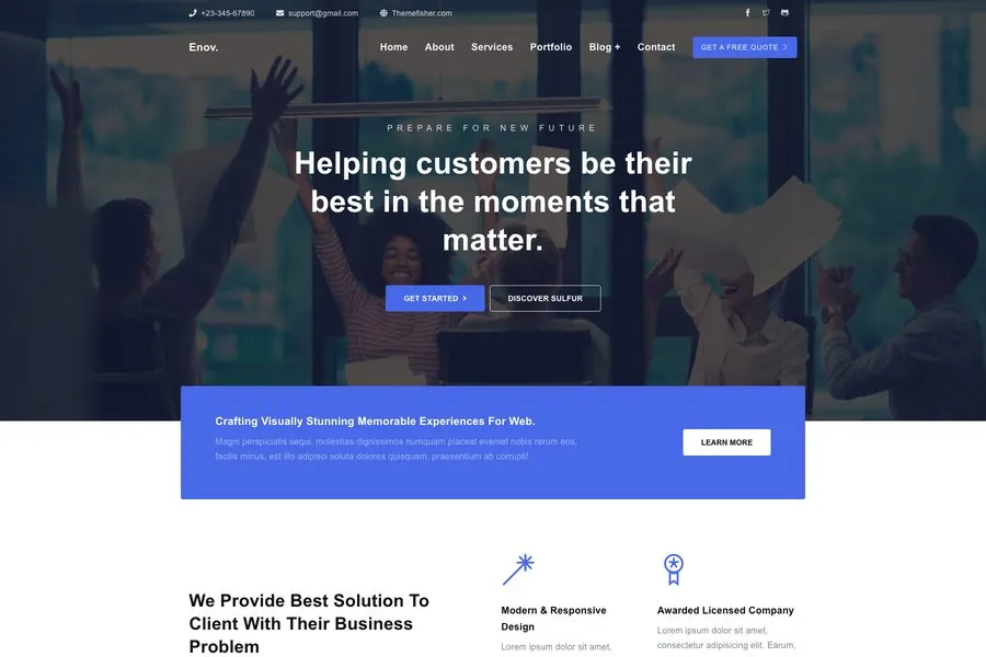 Enov - Multipurpose Bootstrap Business Template