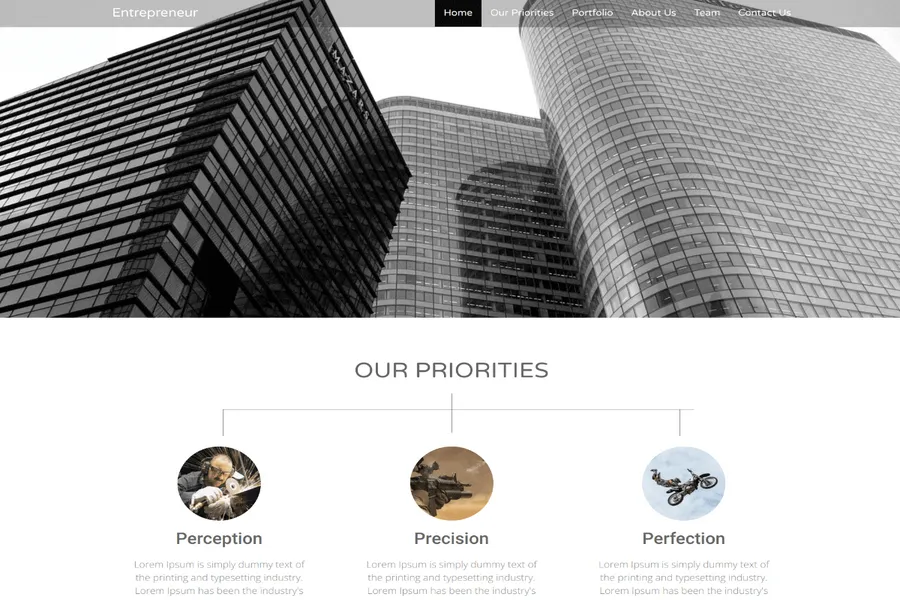 Entrepreneur-Best-Corporate-Website-Template