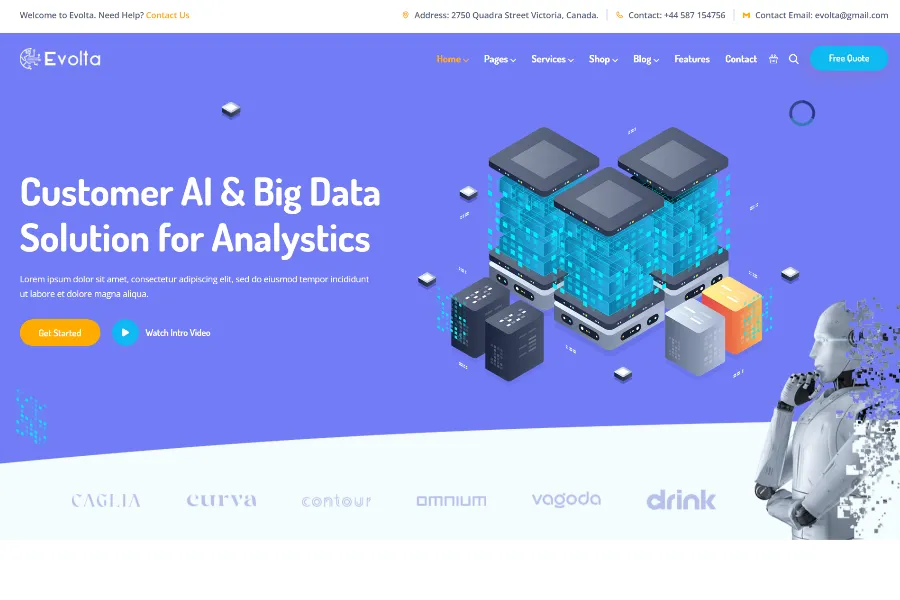 evolta AI Solutions Website Template