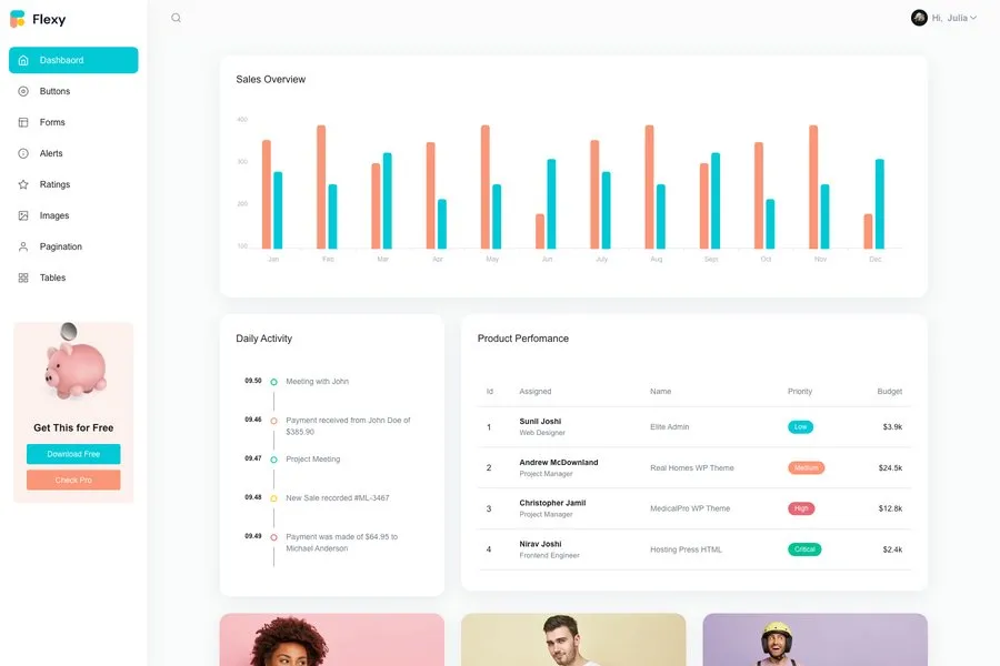 flexy- admin dashboard template