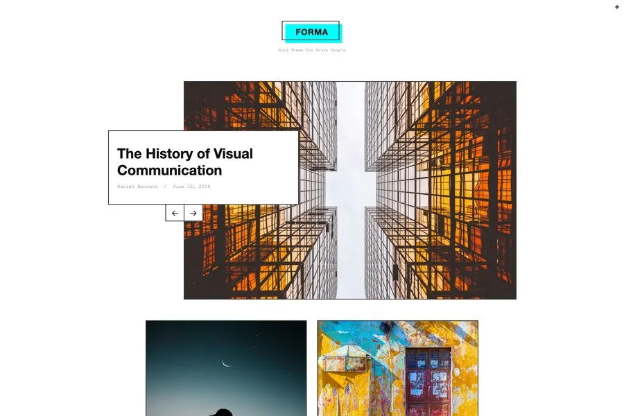 forma premium visually powerful content creator jekyll blog theme