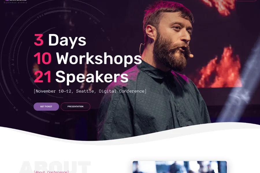 GenesisExpo - Events Booking Website Template