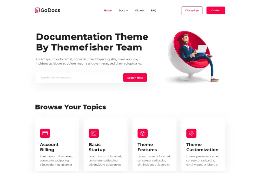  godocs hugo Documentation Theme