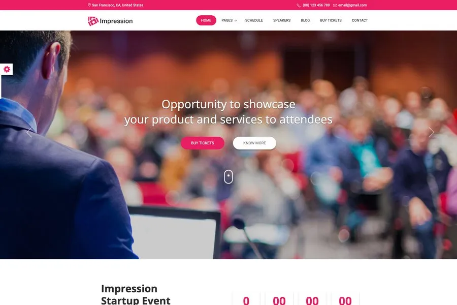 Impression - Free Event Registration Website Template