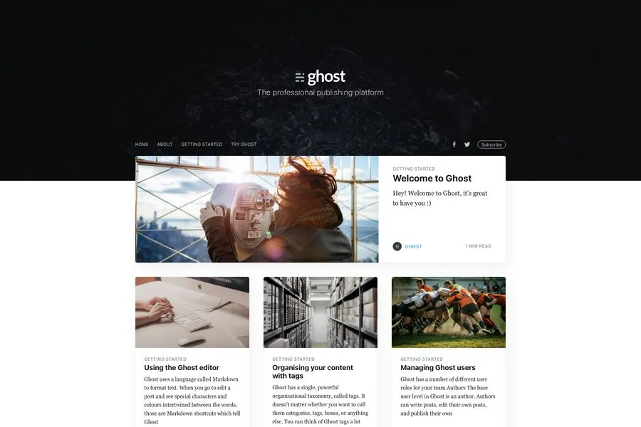 Jasper2 /GOST - free blogging Jekyll theme