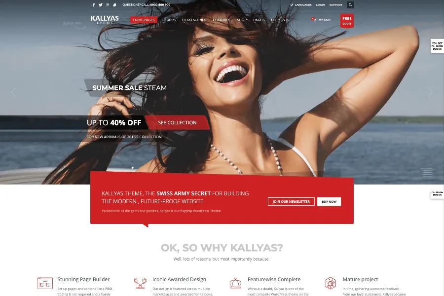 kallyas best wordpress ecommerce template