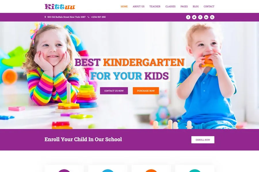 kittuu elementary school website theme