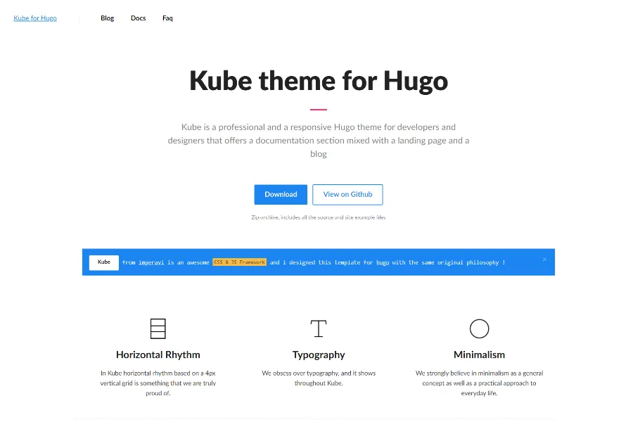 Kube for Hugo