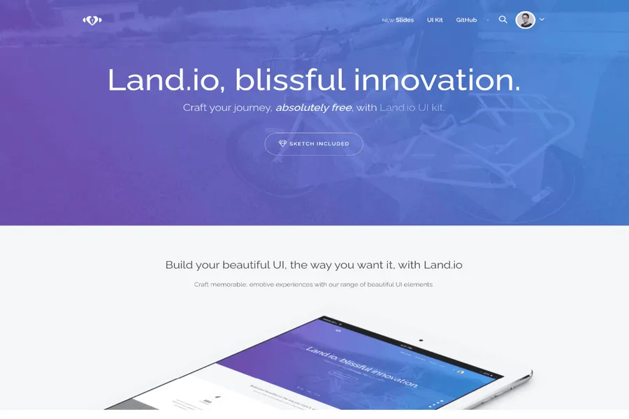 Free landing page UI kits