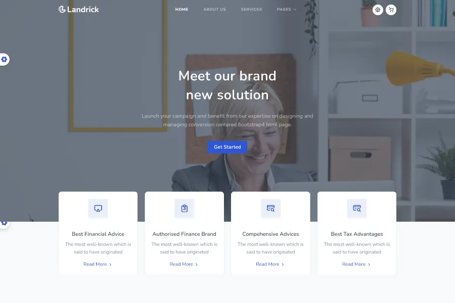 landrick IT landing page Template