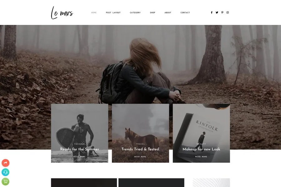 Le Mars - Minimal Personal Blog HTML Template