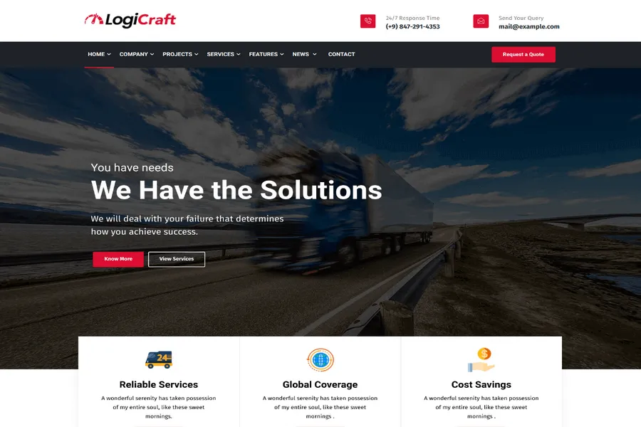 logicraft bootstrap responsive template