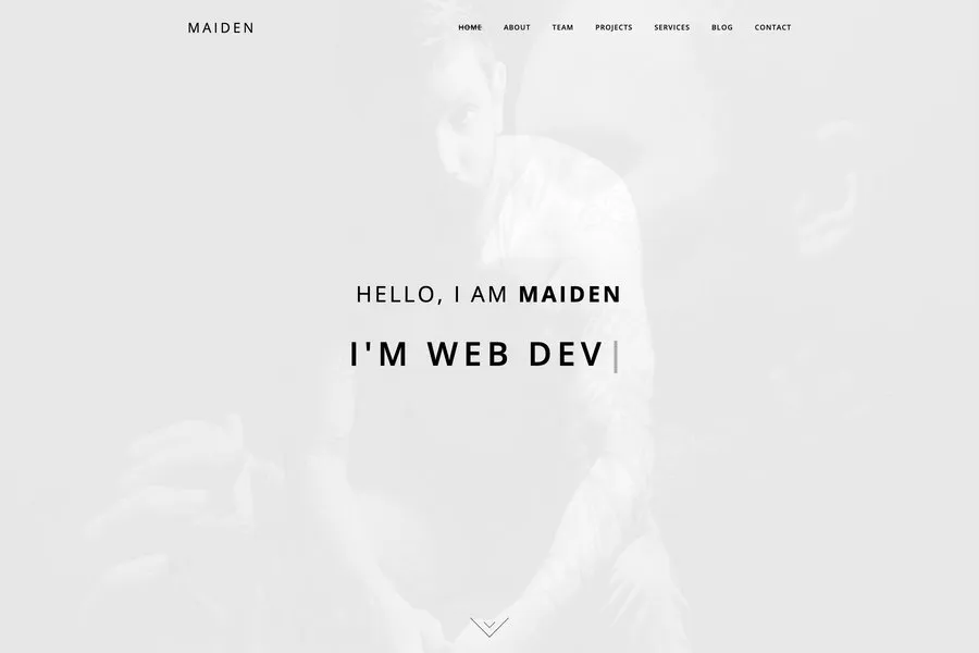 maiden one page responsive portfolio wordpress theme