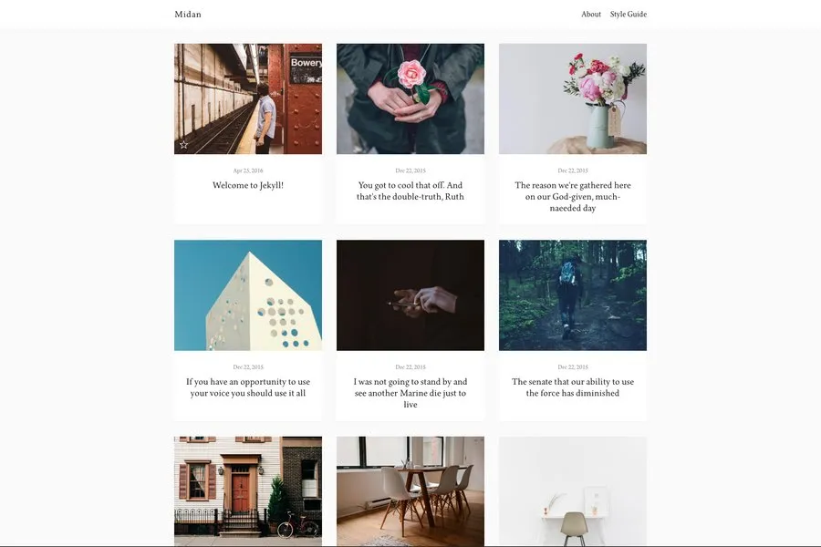 midan clean fast jekyll blog theme