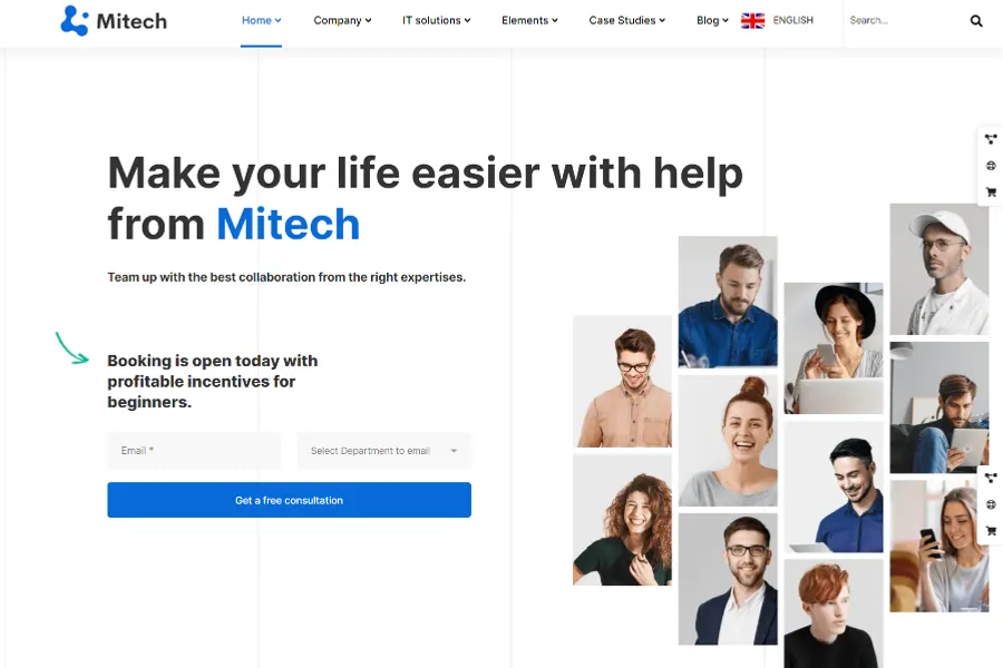 mitech it HTML template