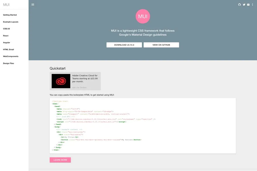 mui-material-css-framework