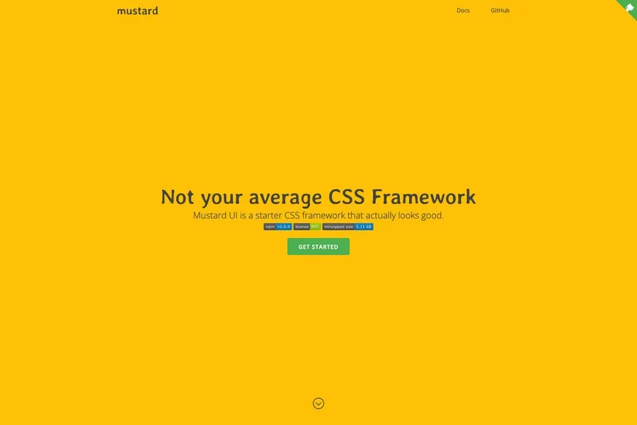 Mustard-ui-alternative-bootstrap-frameworks