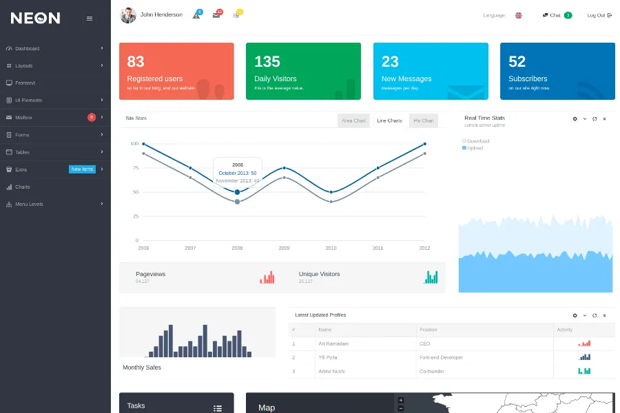 Neon - Multi-Purpose Bootstrap Admin Theme