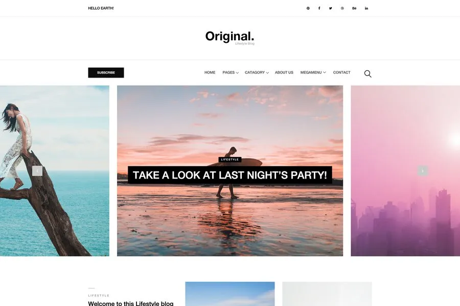 Original - Creative Bootstrap Blog Templates