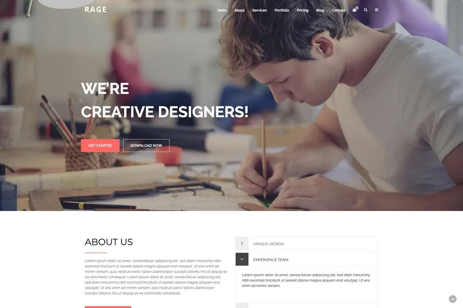 Rage – html5 template