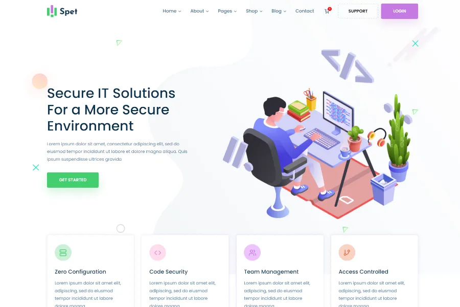 spet Gatsby IT Business Company Template 