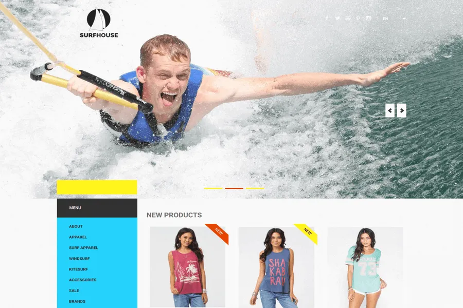 surfhouse ecommerce bootstrap responsive web template