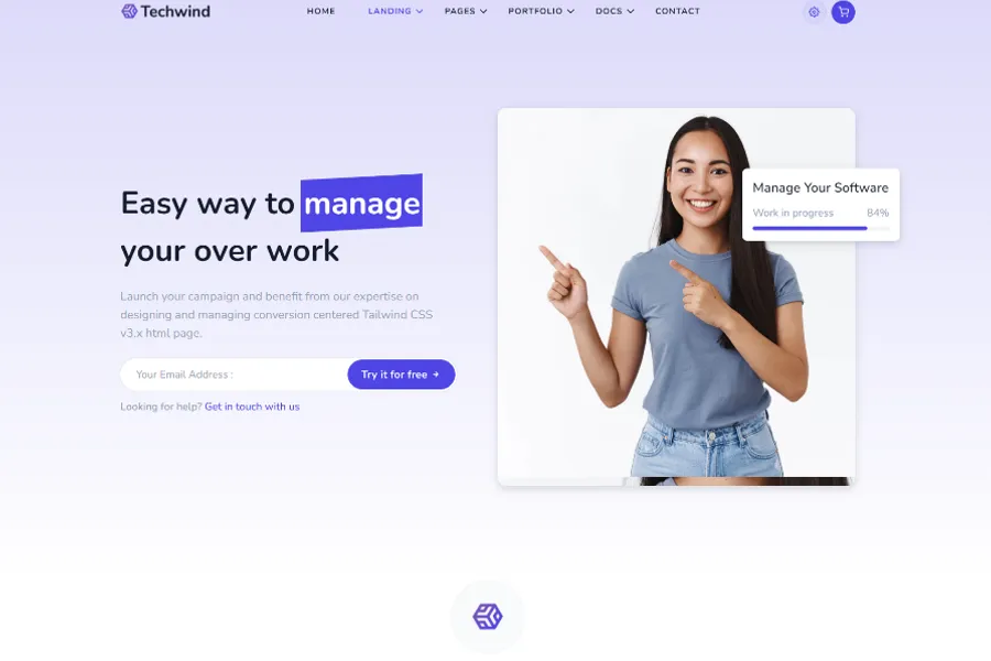  techwind tailwind landing page template