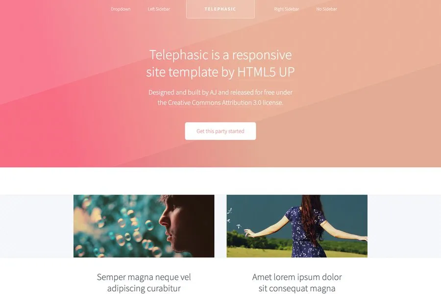 Telephasic - html5 template